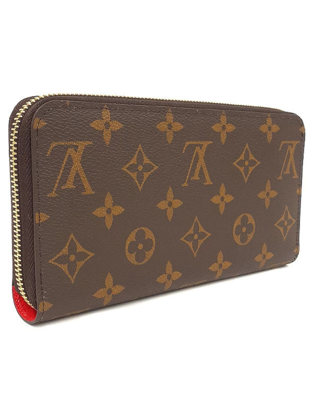 Louis Vuitton Round Zipper Wallet Monogram Long Zippy Brown